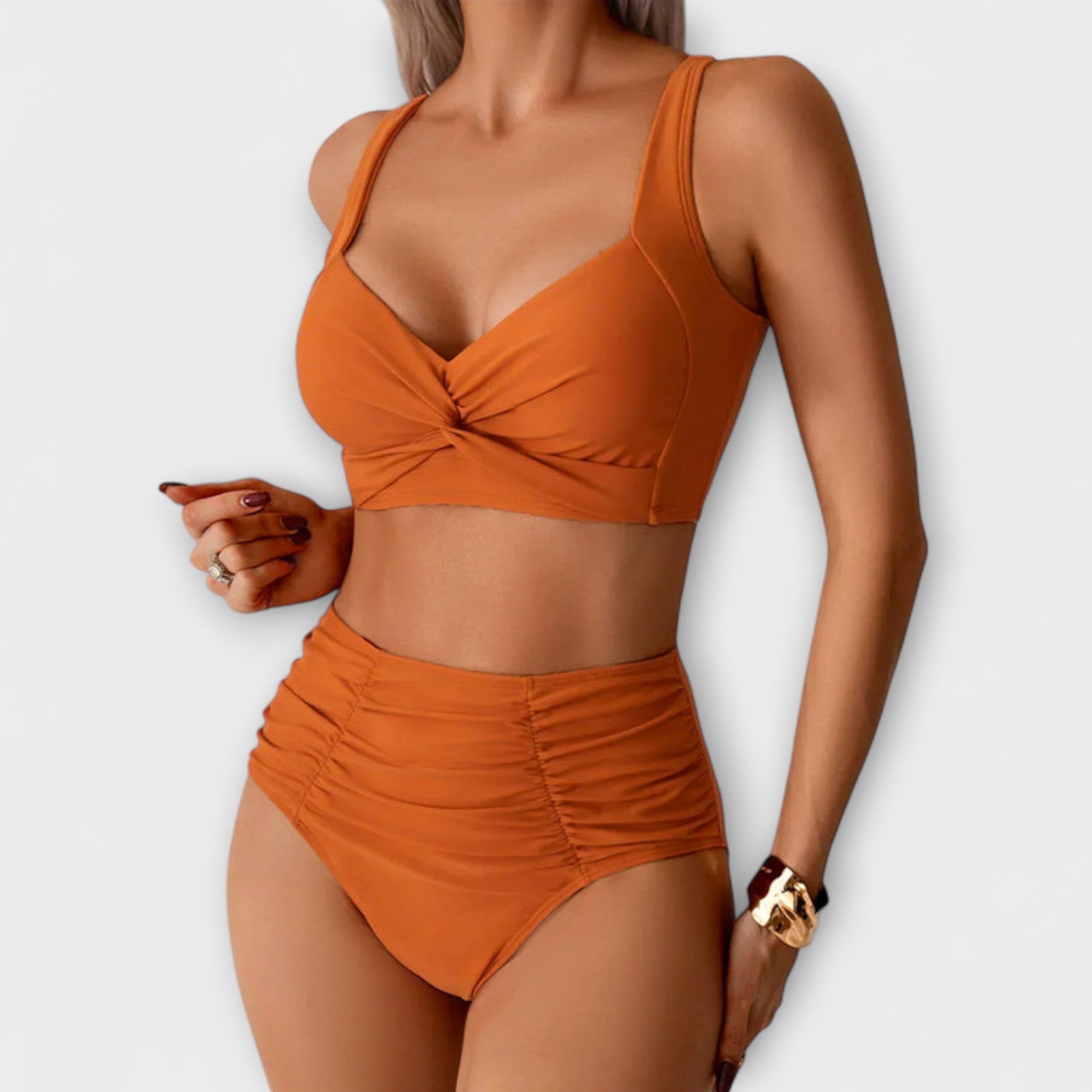 Zoe - Rüschendes Bandeau-Badeanzug